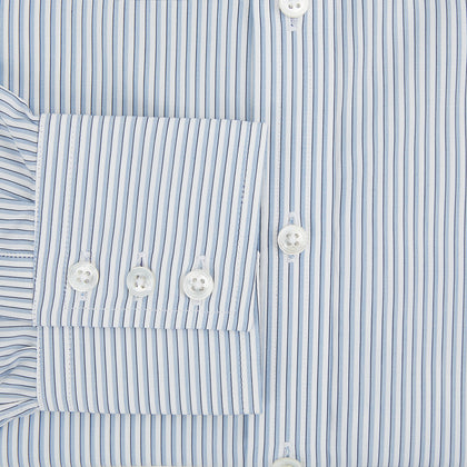 Sky Blue Shadow Pinstripe Mayfair Shirt Image 3