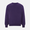 View 3 of product Purple Cashmere V-neck Jumper