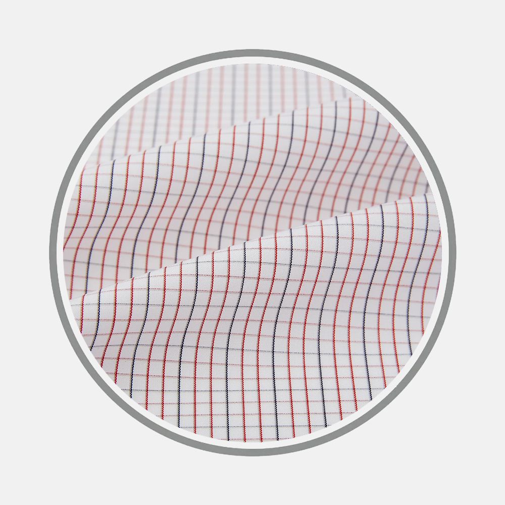 Red And Navy Check Fabric