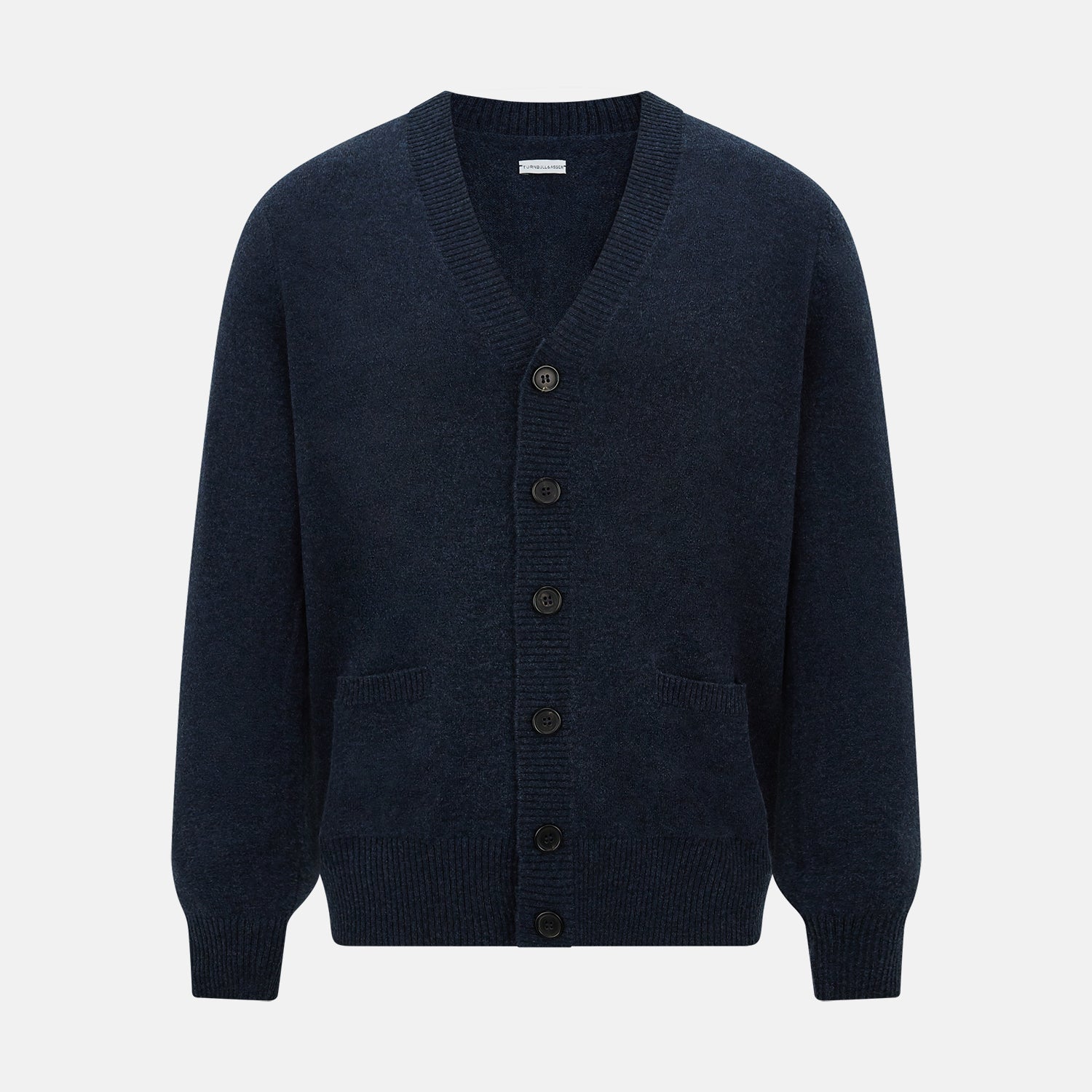 View 1 of product Navy Melange Cashmere Cardigan