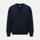 Navy Melange Cashmere Cardigan