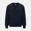 Navy Melange Cashmere Cardigan