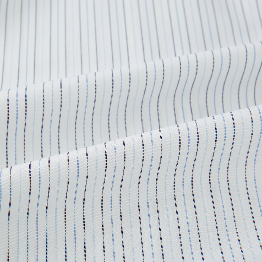 Blue Multi-Tone Double Pinstripe Mayfair Shirt