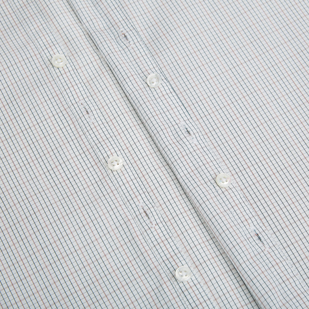 Forest Melange and Red Micro Check Windsor Shirt
