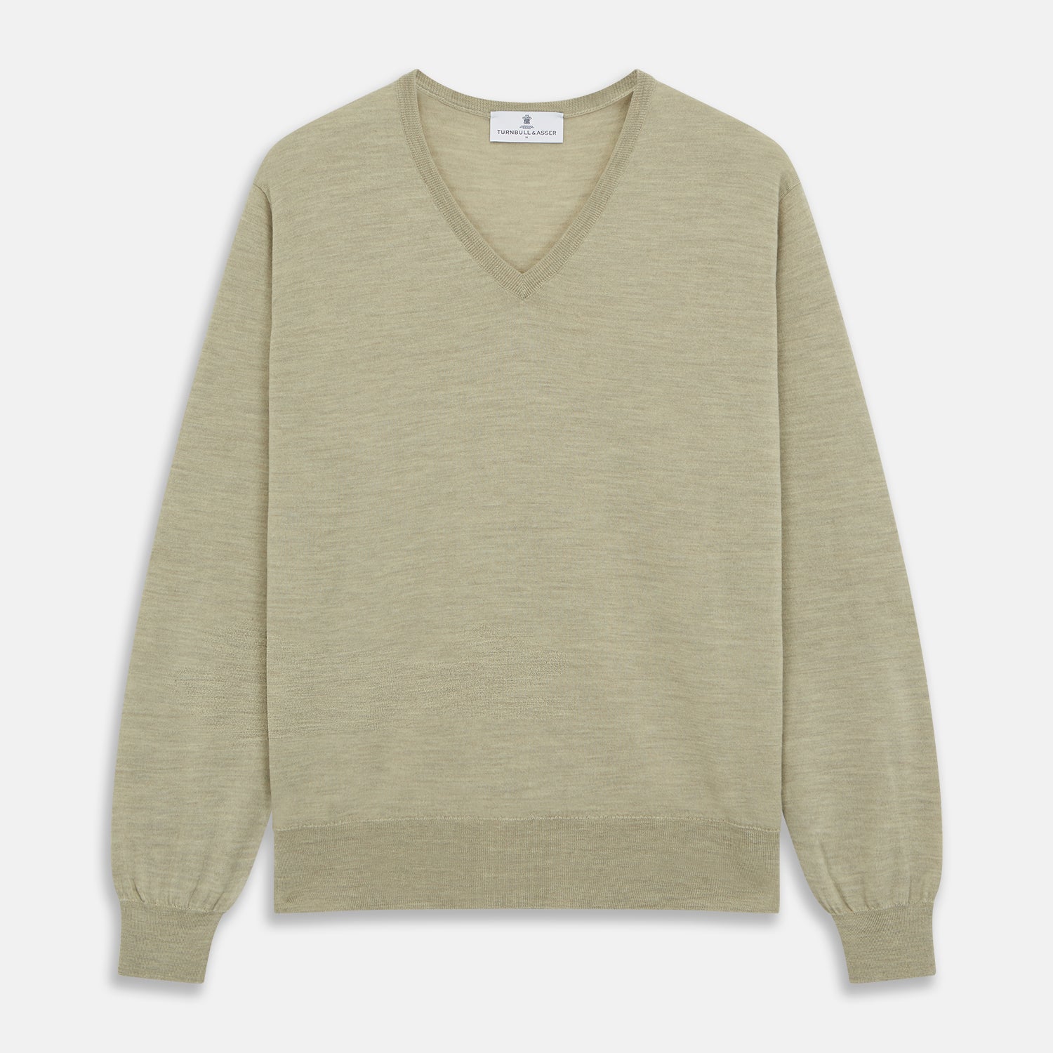 Light Green Kennedy Merino V-Neck Jumper