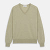 View 1 of product Light Green Kennedy Merino V-Neck Jumper