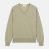 Light Green Kennedy Merino V-Neck Jumper