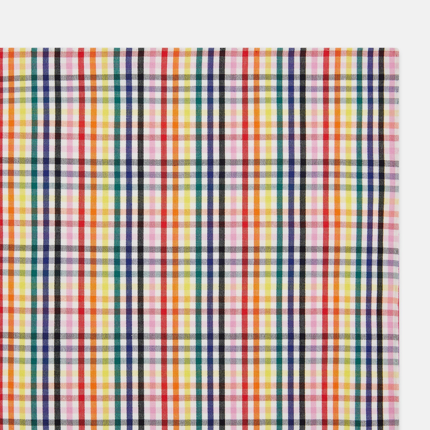 View 2 of product Hand Rolled Multi-coloured Grid Check Handkerchief