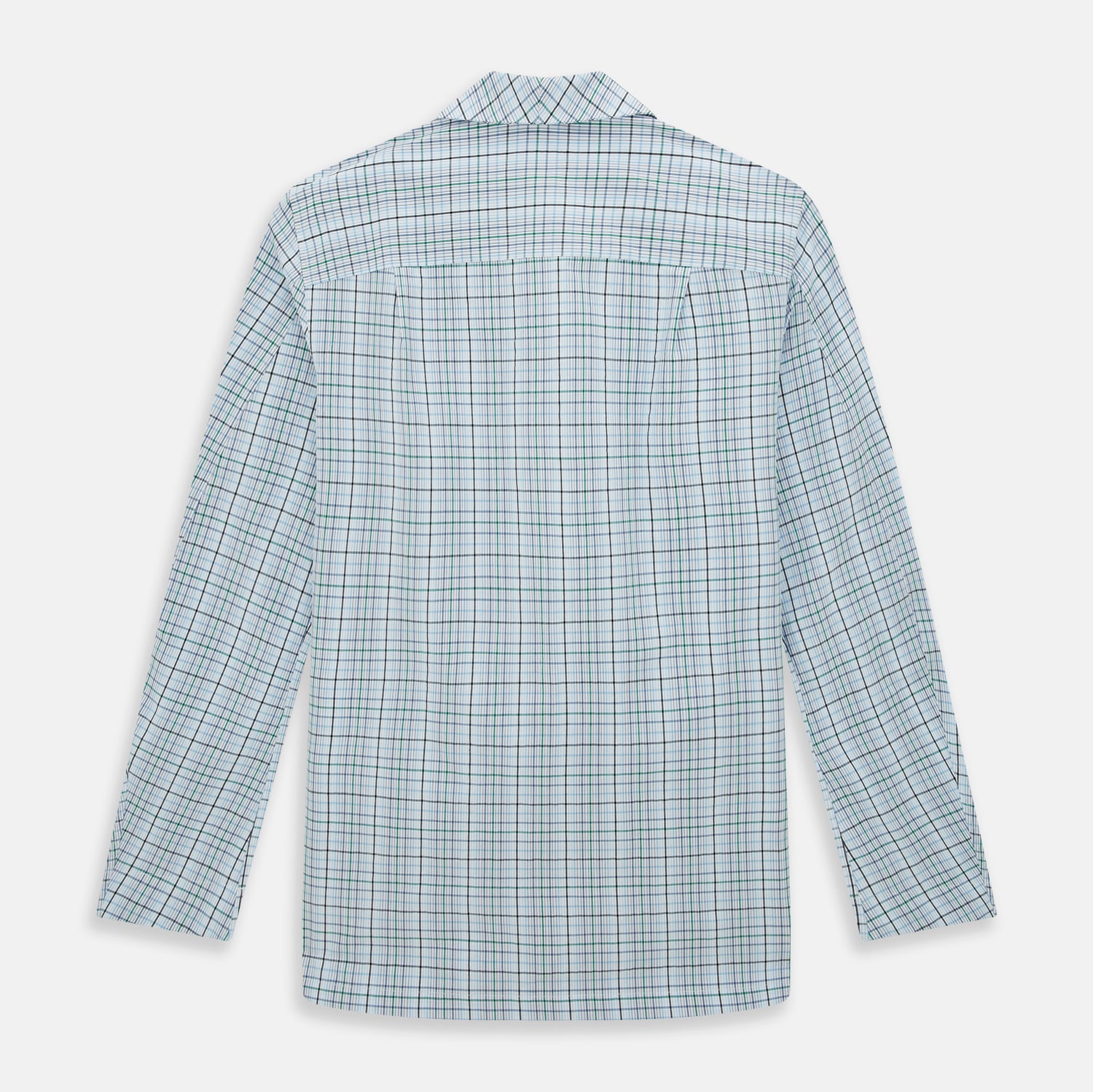 View 3 of product Blue and Green Multi Check Pyjama Shirt