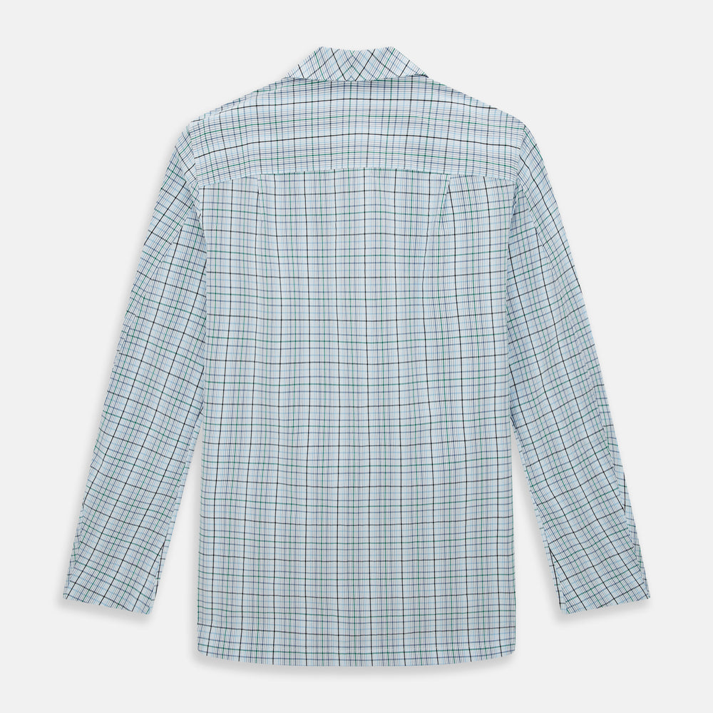 Blue and Green Multi Check Pyjama Shirt