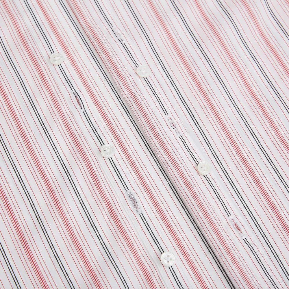 Red Multi Pencil Stripe Windsor Shirt