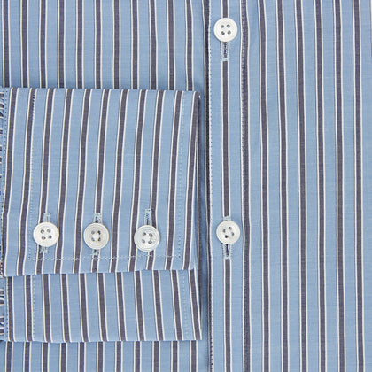 Steel Blue Ticking Stripe Westminster Shirt Image 3