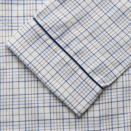 Blue Multi Check Cotton-Cashmere Modern Pyjama Set Image 2