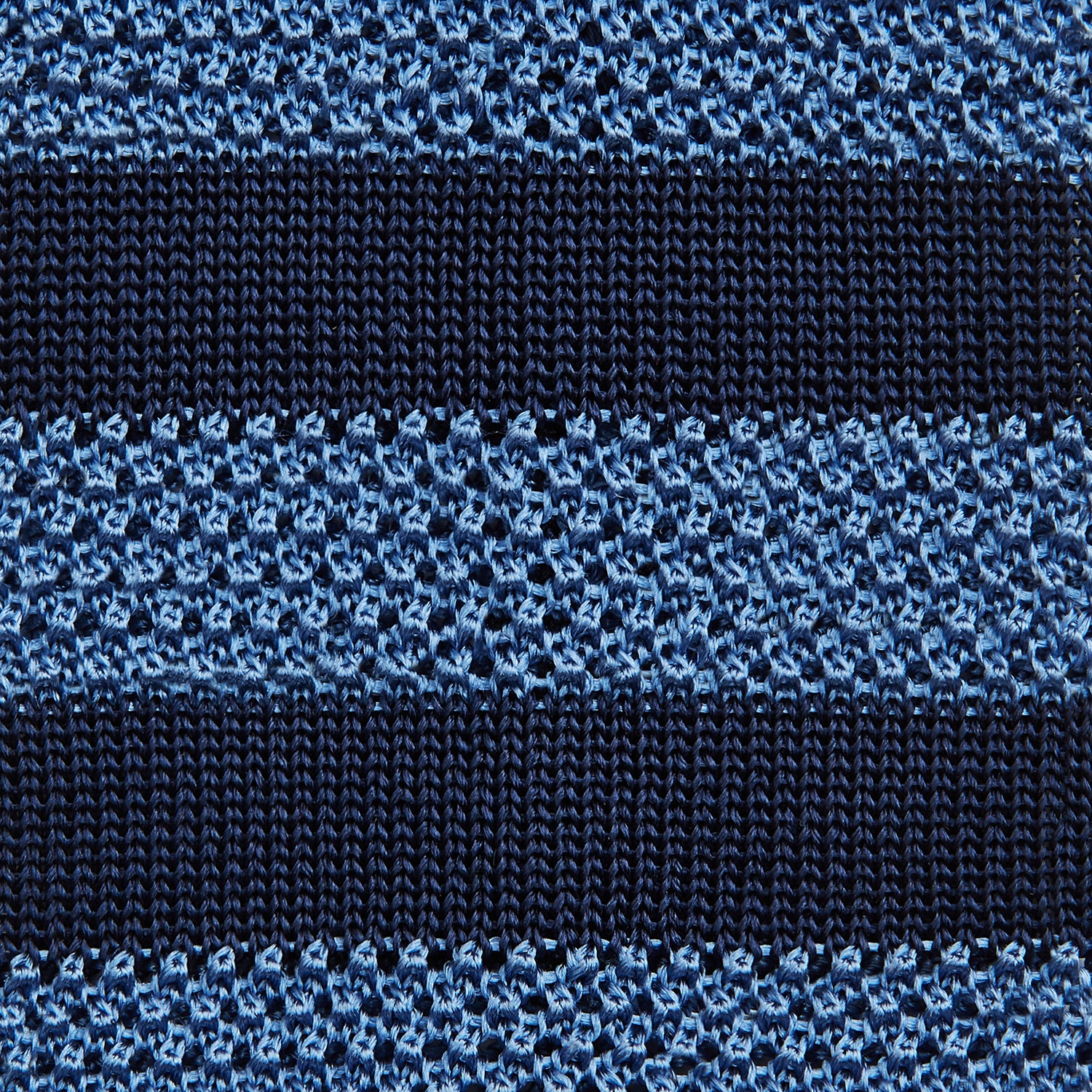 View 3 of product Navy and Blue Square tipped knitted tie