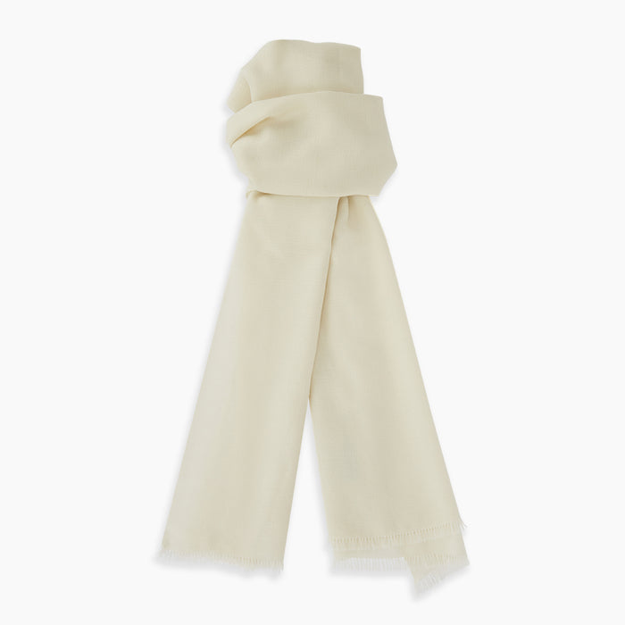 White Cashmere Scarf Image 2