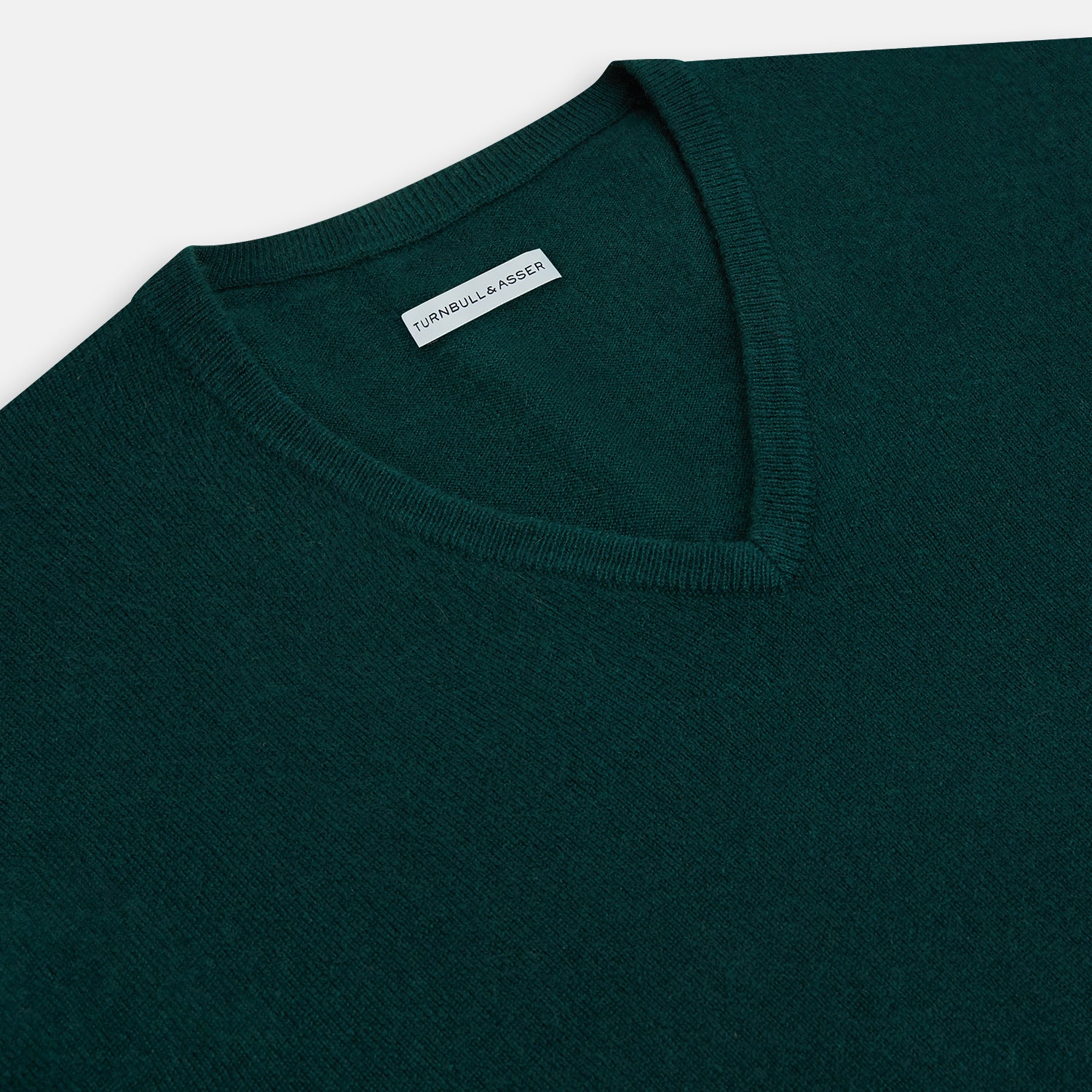 View 2 of product Forest Green Cashmere V-neck Jumper
