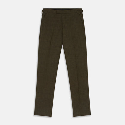 Brown Puppytooth Wool Jonathan Trousers Image 7