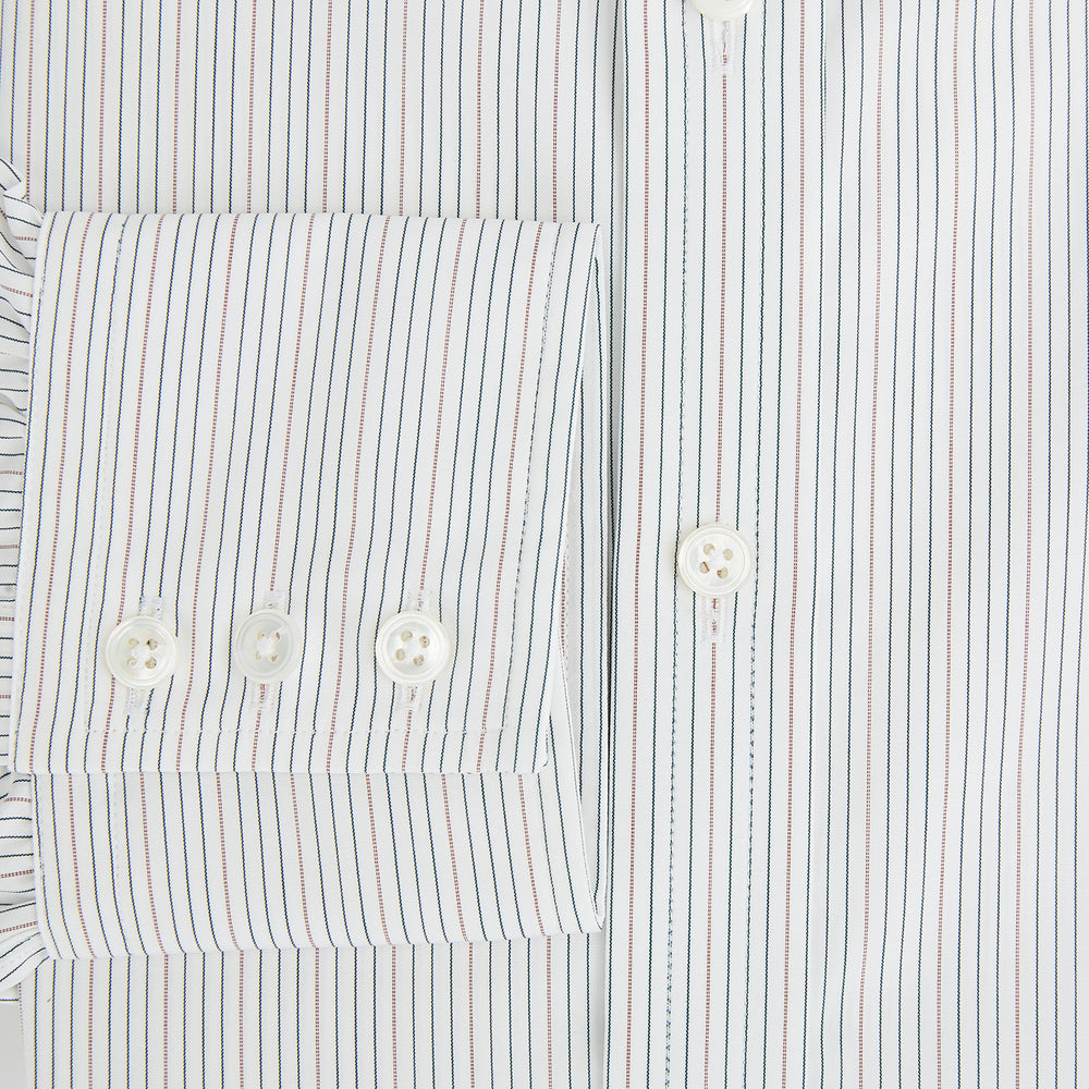 Petrol Hairline Stripe Mayfair Shirt