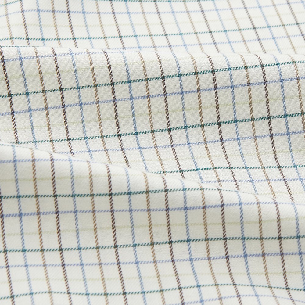 Green Tattersall Check Cashmerello Regular Fit Mayfair Shirt