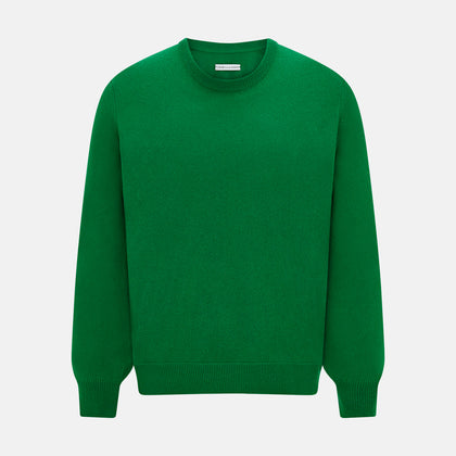 Grass Green Cashmere Round Neck Jumper