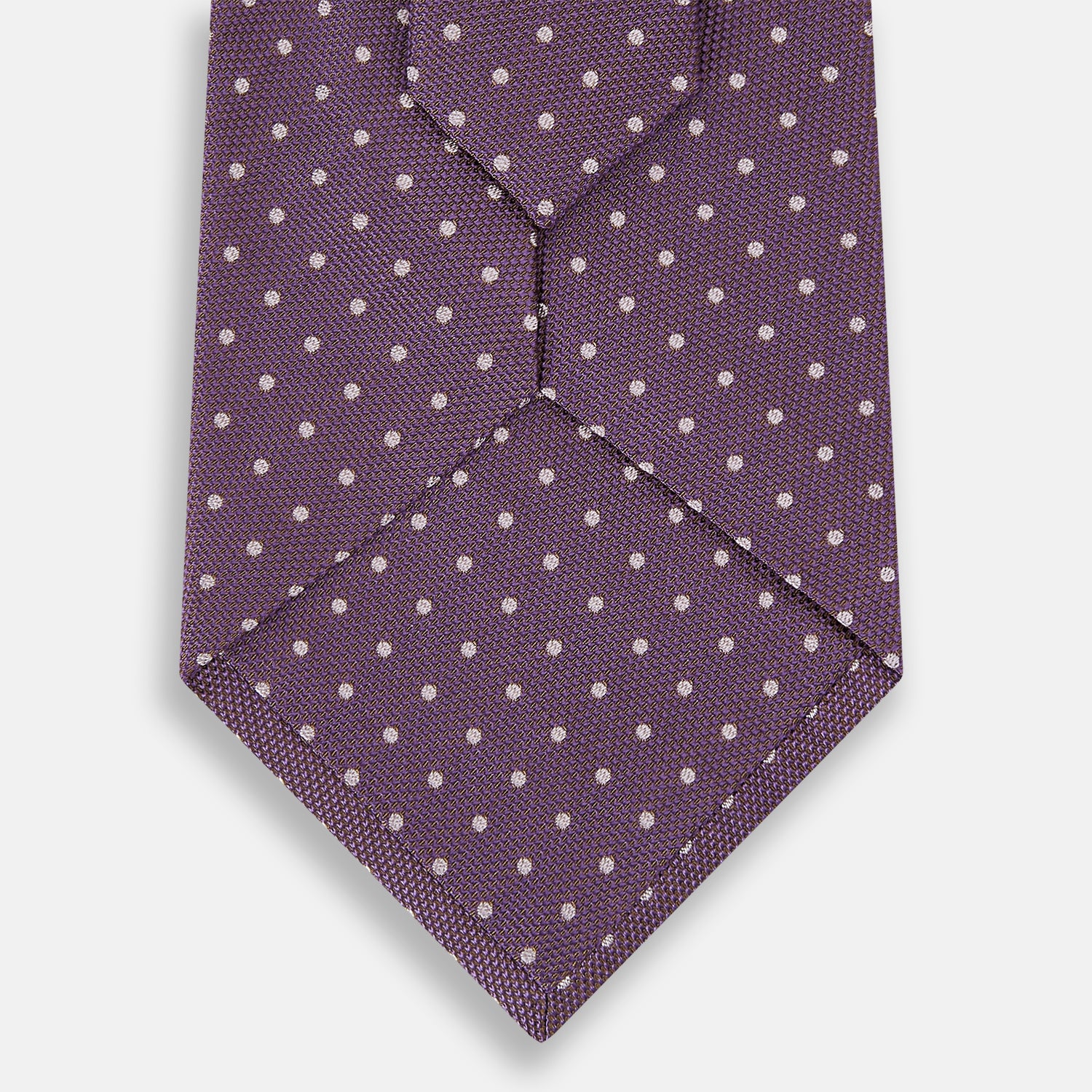 View 3 of product Lilac and Purple Micro Dot Silk Tie