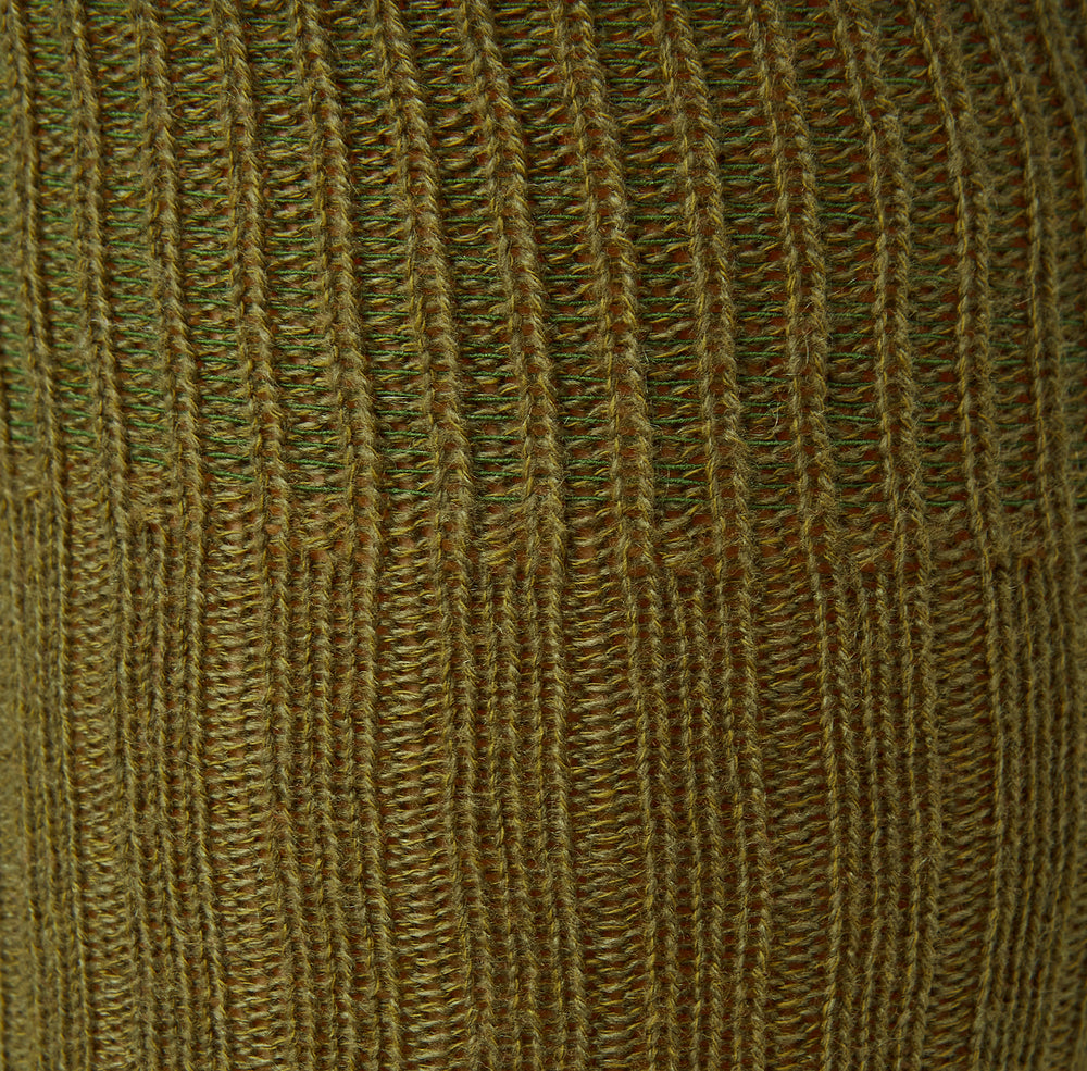 CASHMERE/COTTON BLEND  KHAKI GREEN 3/4 SOCKS