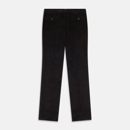 Black Cotton Cord Manson Trouser Image 3