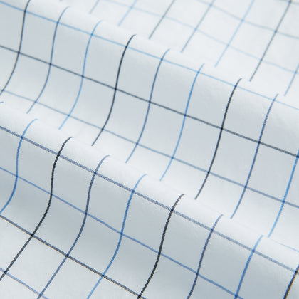 Blue Grid Check Mayfair Shirt Image 5