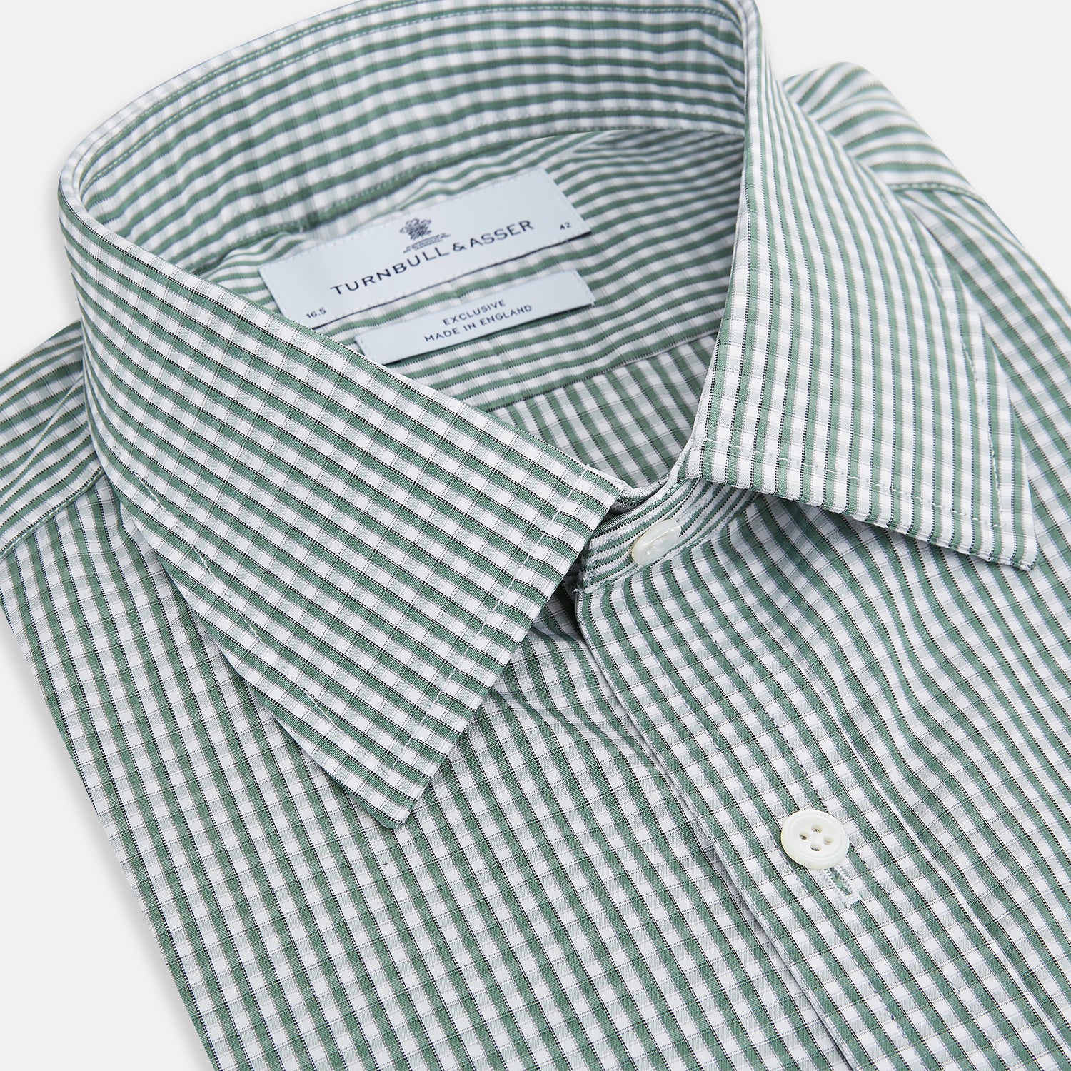 View 2 of product Green Fine Check Mayfair Shirt