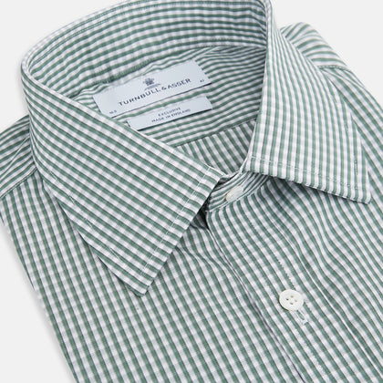 Green Fine Check Mayfair Shirt