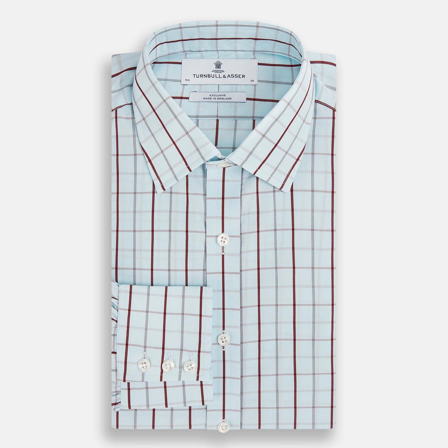 View 5 of product Burgundy Combination Check Mayfair Shirt
