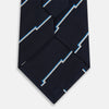 View 3 of product Navy Broken Shadow Stripe Silk Tie