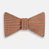 View 1 of product Brown and White Diamond Silk Bow Tie