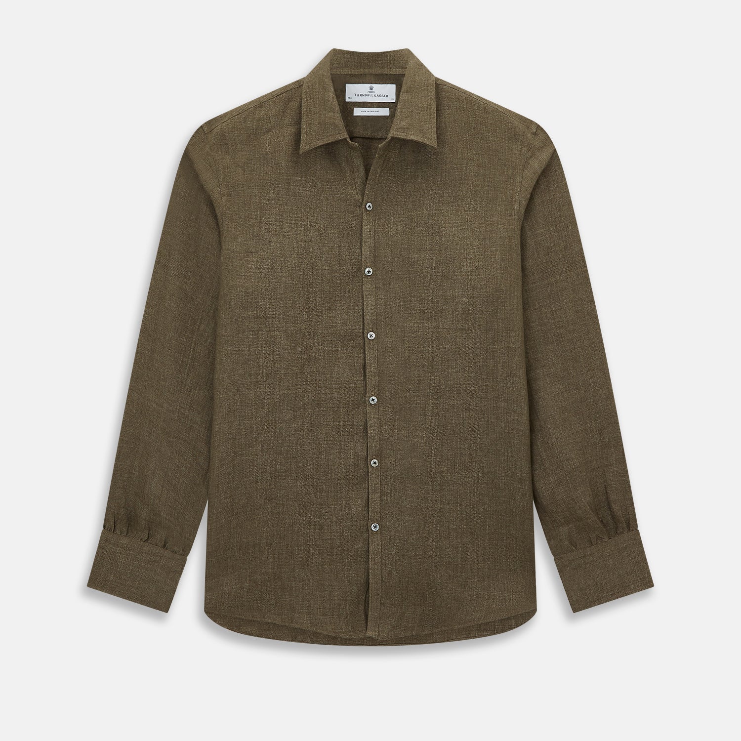 View 1 of product Olive Linen Windsor Shirt