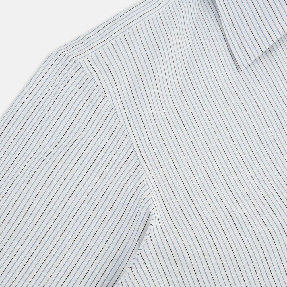 Grey and Blue Pinstripe Westminster Shirt