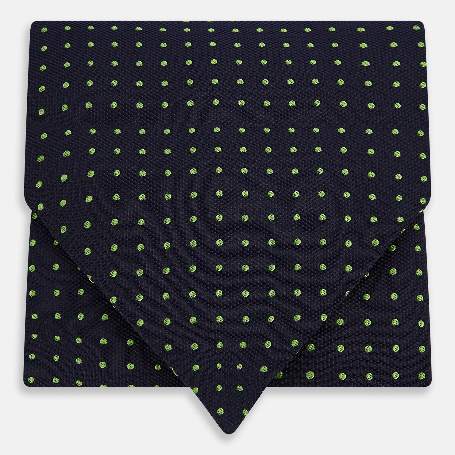 View 1 of product Green Micro Dot and Navy Silk Cravat