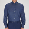 View 2 of product Dark Blue Denim-Cashmere Shirt with Regent Collar and 3-Button Cuffs