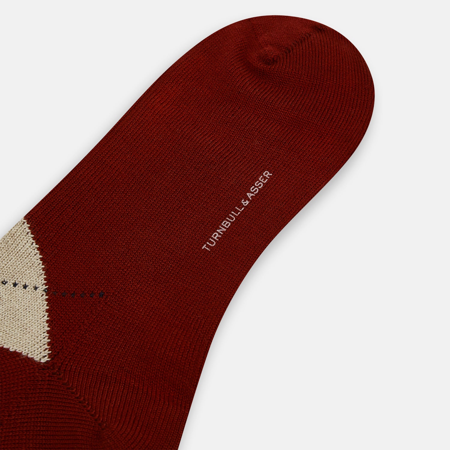 View 3 of product Burgundy Wool Check Mid-Length Socks
