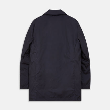 Navy Burrows Double Breasted Coat Image 7