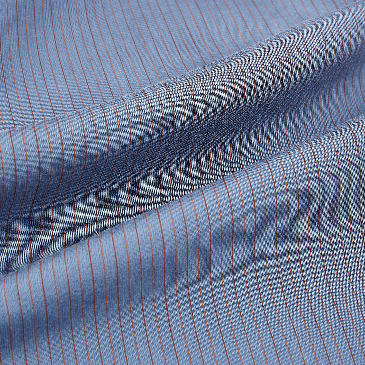 View 4 of product Mid Blue Red Stripe Regular Fit Mayfair Shirt