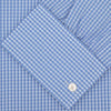 View 2 of product Blue and White Check Shirt with T & A Collar and Double Cuff