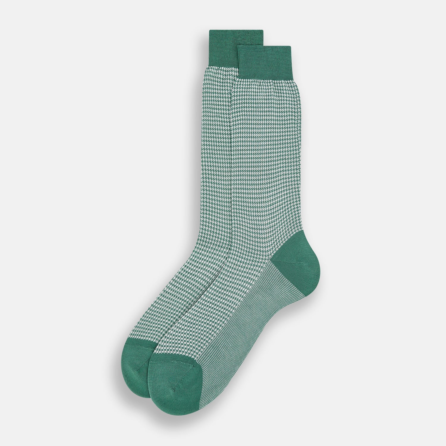 View 2 of product Ivory Houndstooth Mid-Length Socks