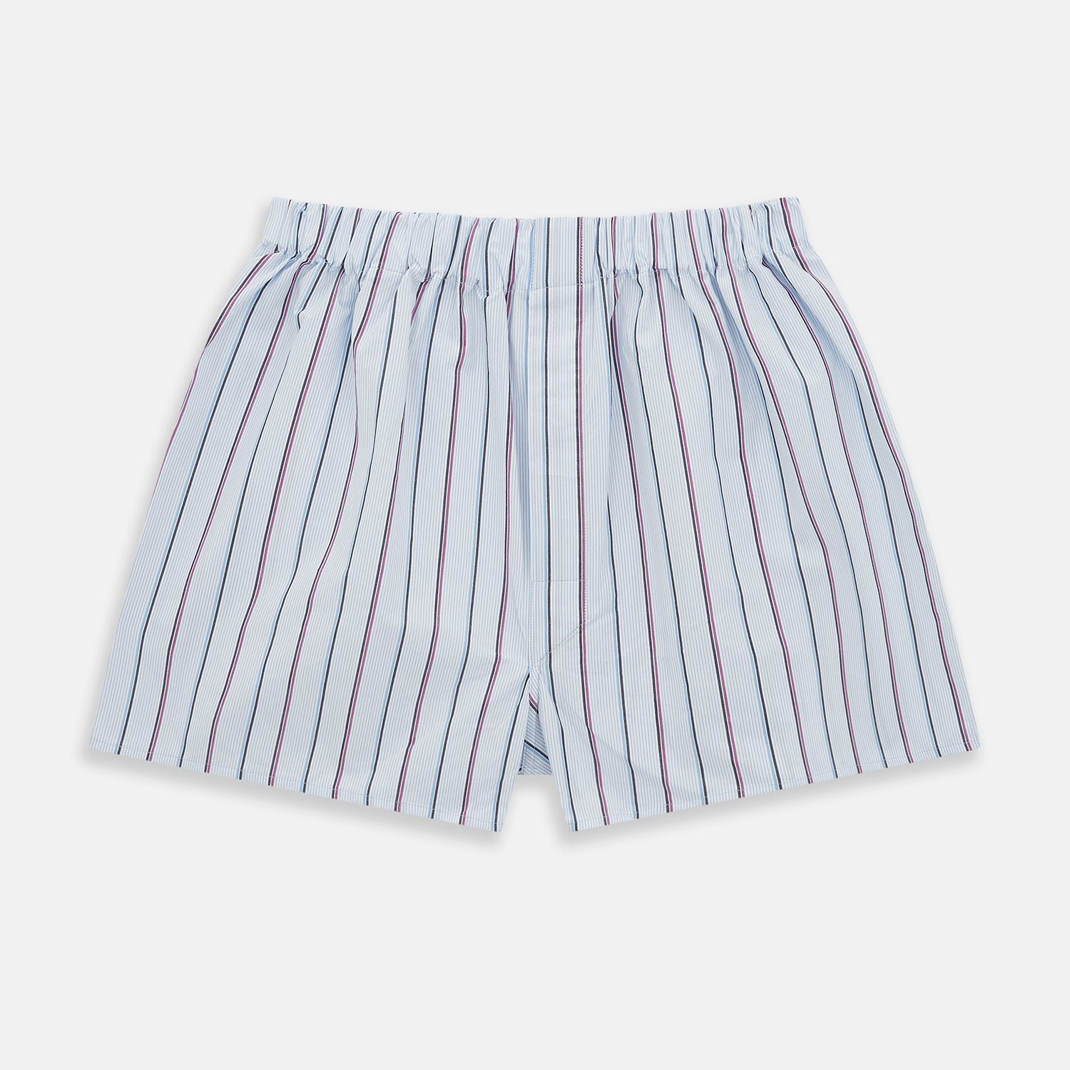 View 1 of product Pale Blue And Pink Multi Stripe Godfrey Boxer Shorts