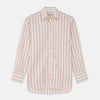 View 1 of product Pink and Sandstone Stripe Cotton Regular Fit Mayfair Shirt