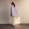 View 10 of product Pale Blue Candy Stripe Cotton Marlene Shirt