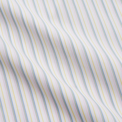 Green Multi Stripe Cotton Regular Fit Mayfair Shirt Image 3