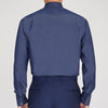 View 3 of product Dark Blue Denim-Cashmere Shirt with Regent Collar and 3-Button Cuffs