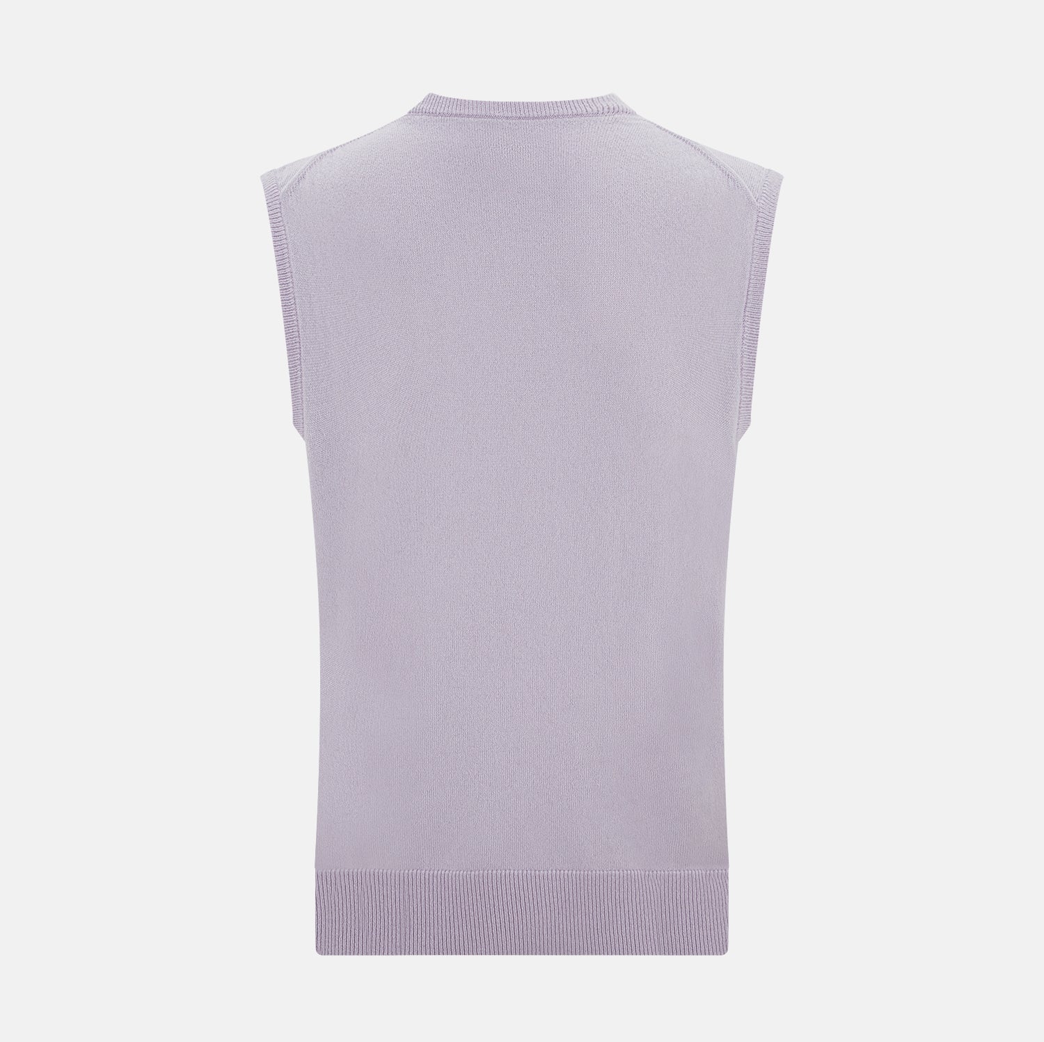 Lilac Cashmere Round Neck Vest