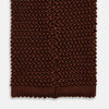 View 4 of product KNITTED BROWN SILK PLAIN TIE