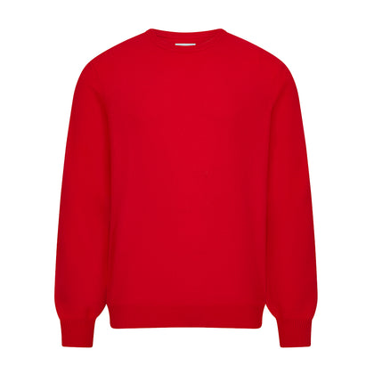Red Cashmere Round Neck Jumper Image 3